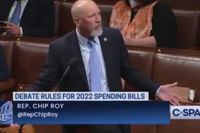 <p>Republican congressman Chip Roy rages over face masks</p>
