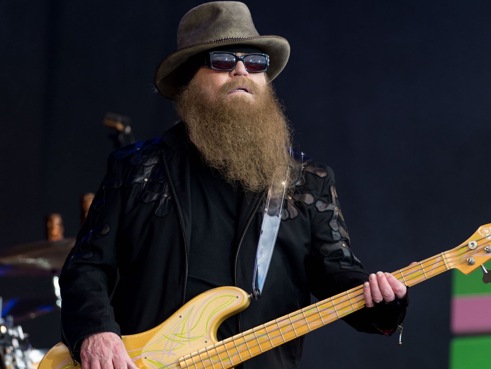 Dusty Hill performs on the Pyramid Stage during the 2016 Glastonbury Festival