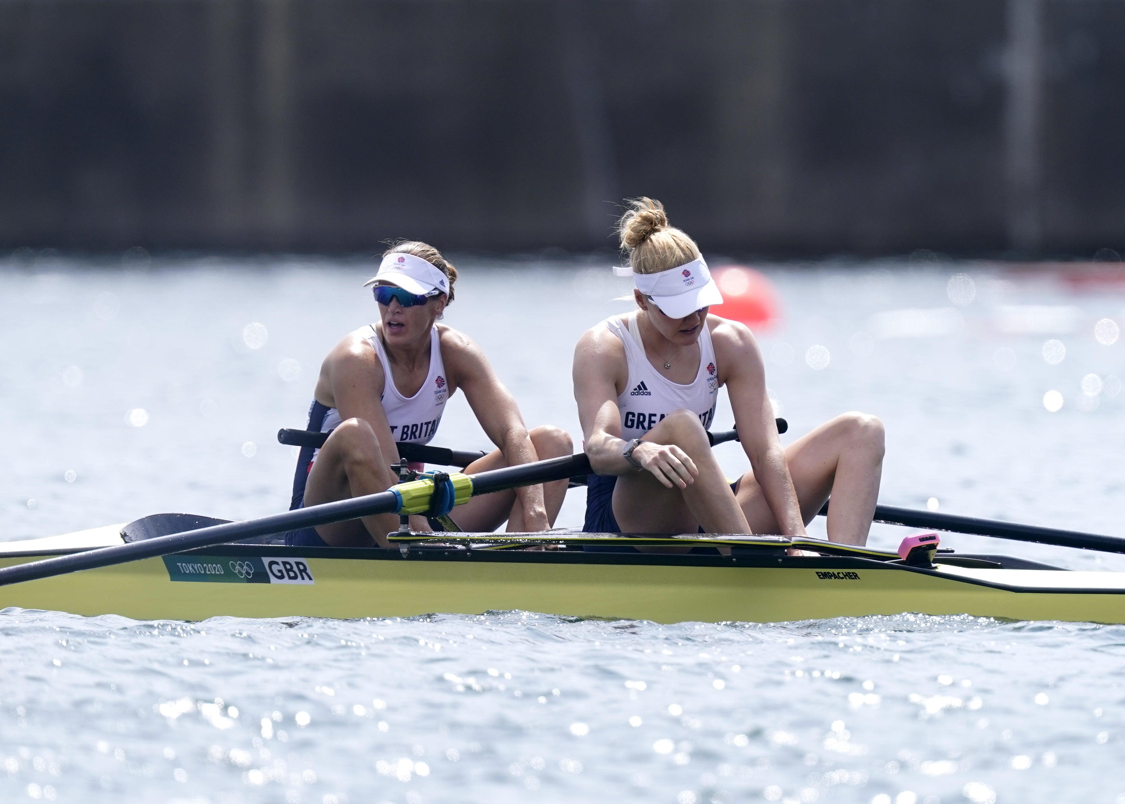 Great Britain’s Helen Glover and Polly Swann finished fourth. (Danny Lawson/PA)