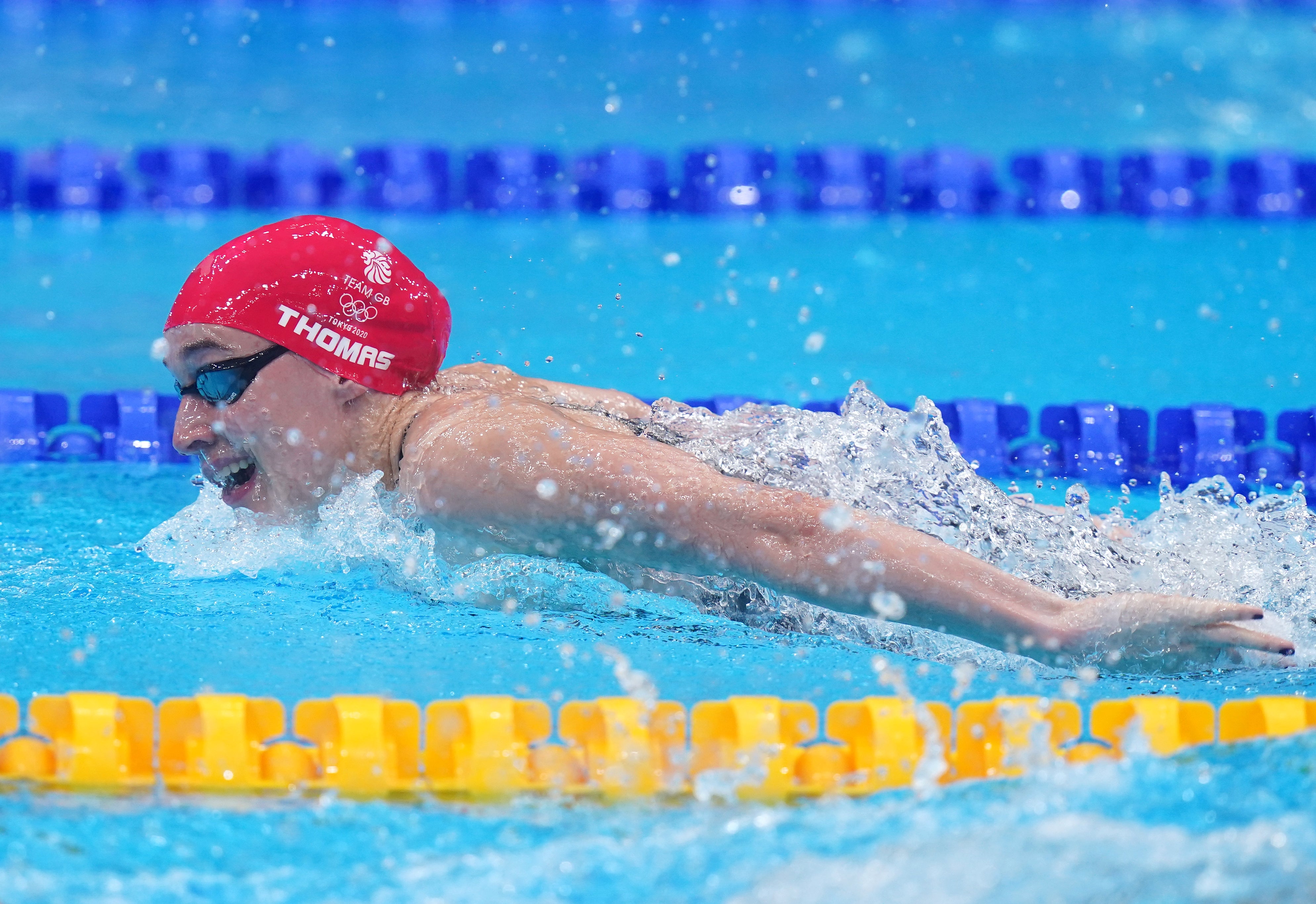 Alys Thomas was outside the medal positions in the women’s 200m butterfly (Adam Davy/PA)