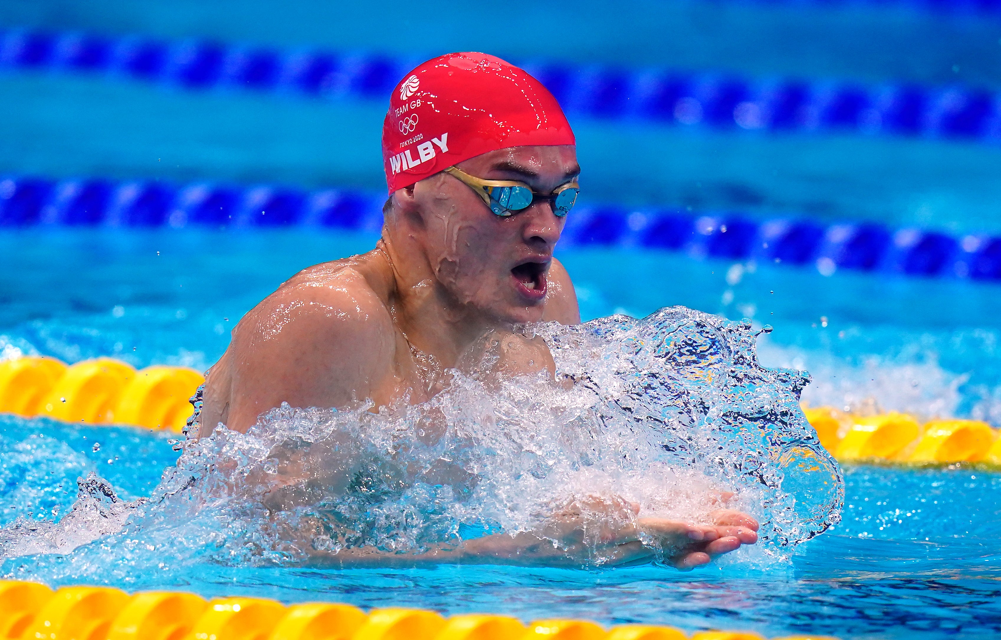James Wilby made a promising start to the men’s 200m breaststroke but faded later on (Adam Davy/PA)