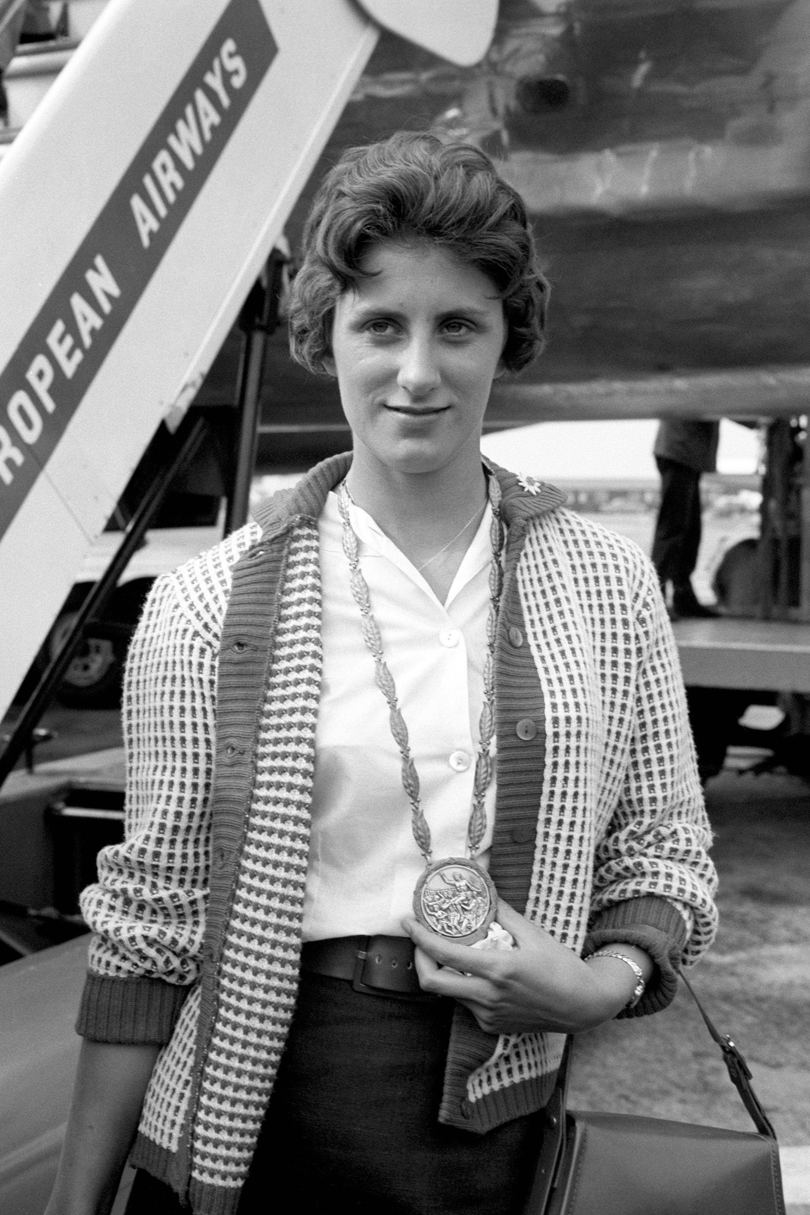 Dorothy Hyman with her 1960 Olympic 100m silver medal (PA)