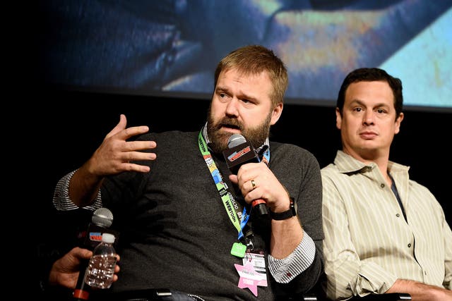 <p>File image: Robert Kirkman speaking during The Walking Dead Franchise at New York Comic Con 2019</p>