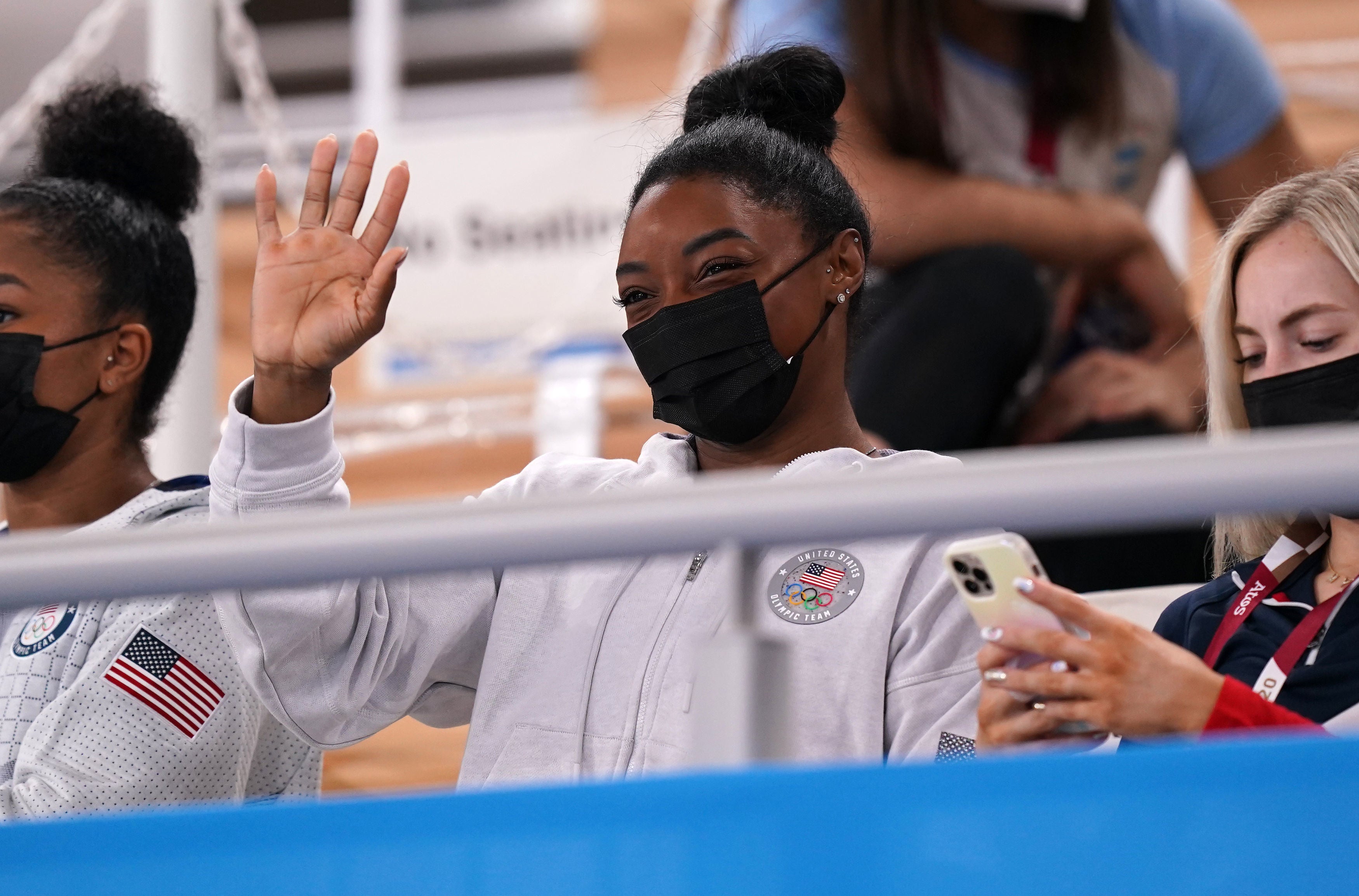 Biles watched on from the stands on Thursday