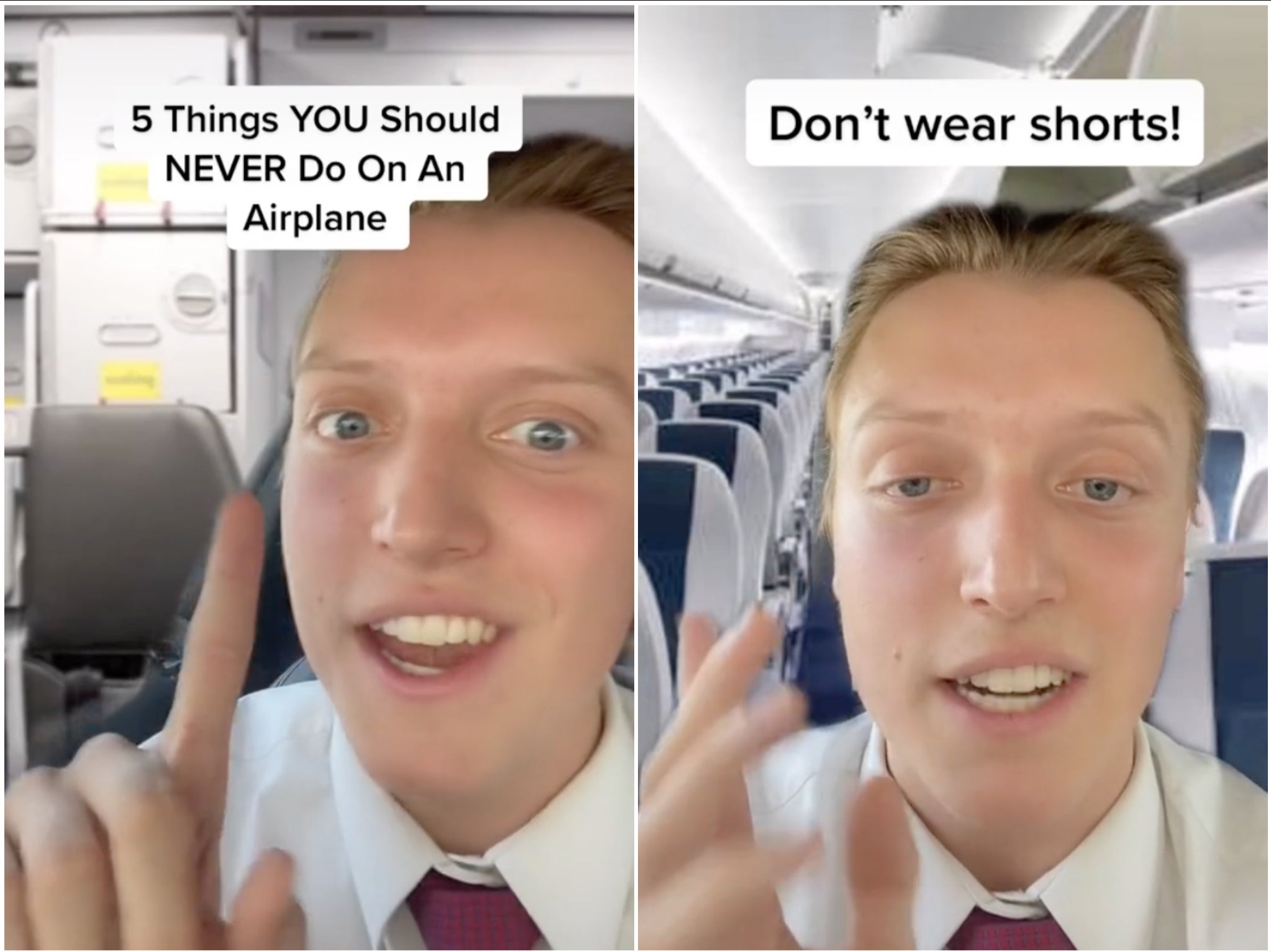 Flight attendant reveals why you should never wear shorts Flight attendant reveals why you should never wear shorts