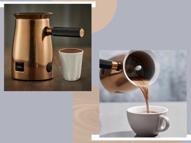 <p>The gadget heats and whisks the milk and hot chocolate together to create a silky smooth mixture and frothy top</p>