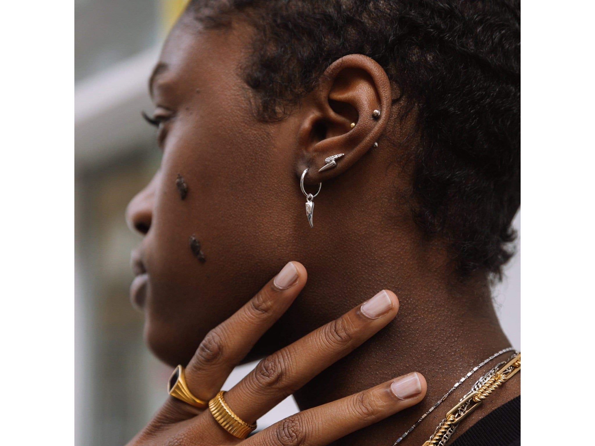 discount 60% WOMEN FASHION Accessories Earring Golden Single NoName earring 