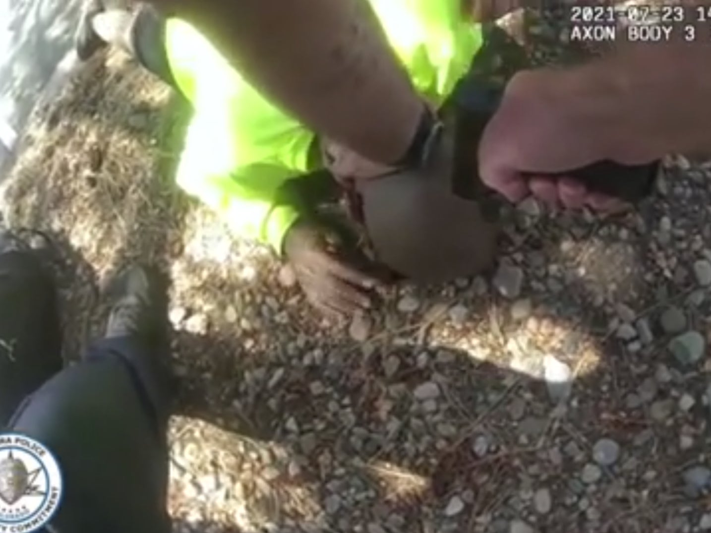 <p>Footage shows violent arrest that led to arrest of two officers in Colorado </p>