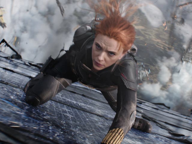 <p>Scarlett Johansson in ‘Black Widow'</p>