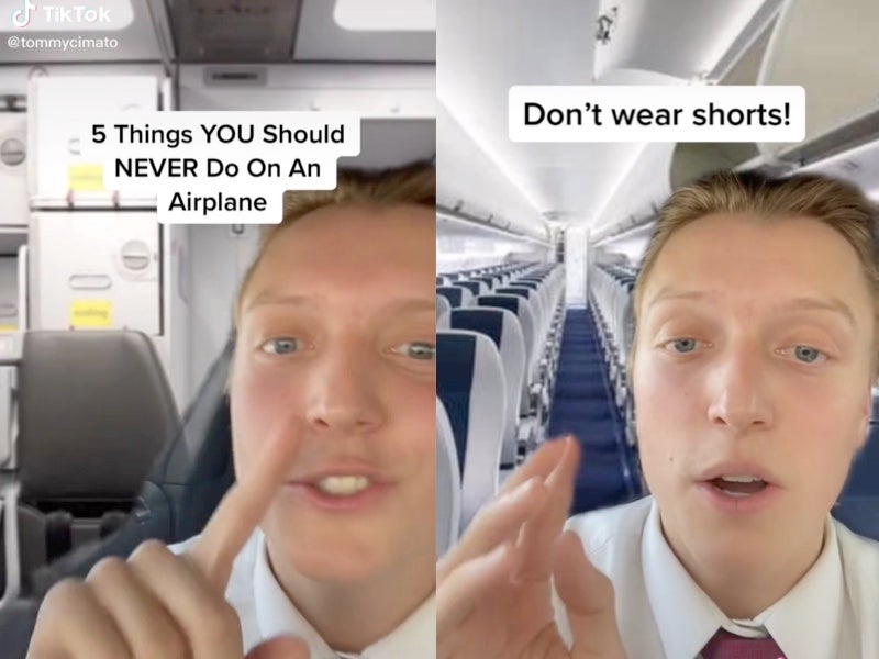 Flight attendant shares five things you should never do on an airplane