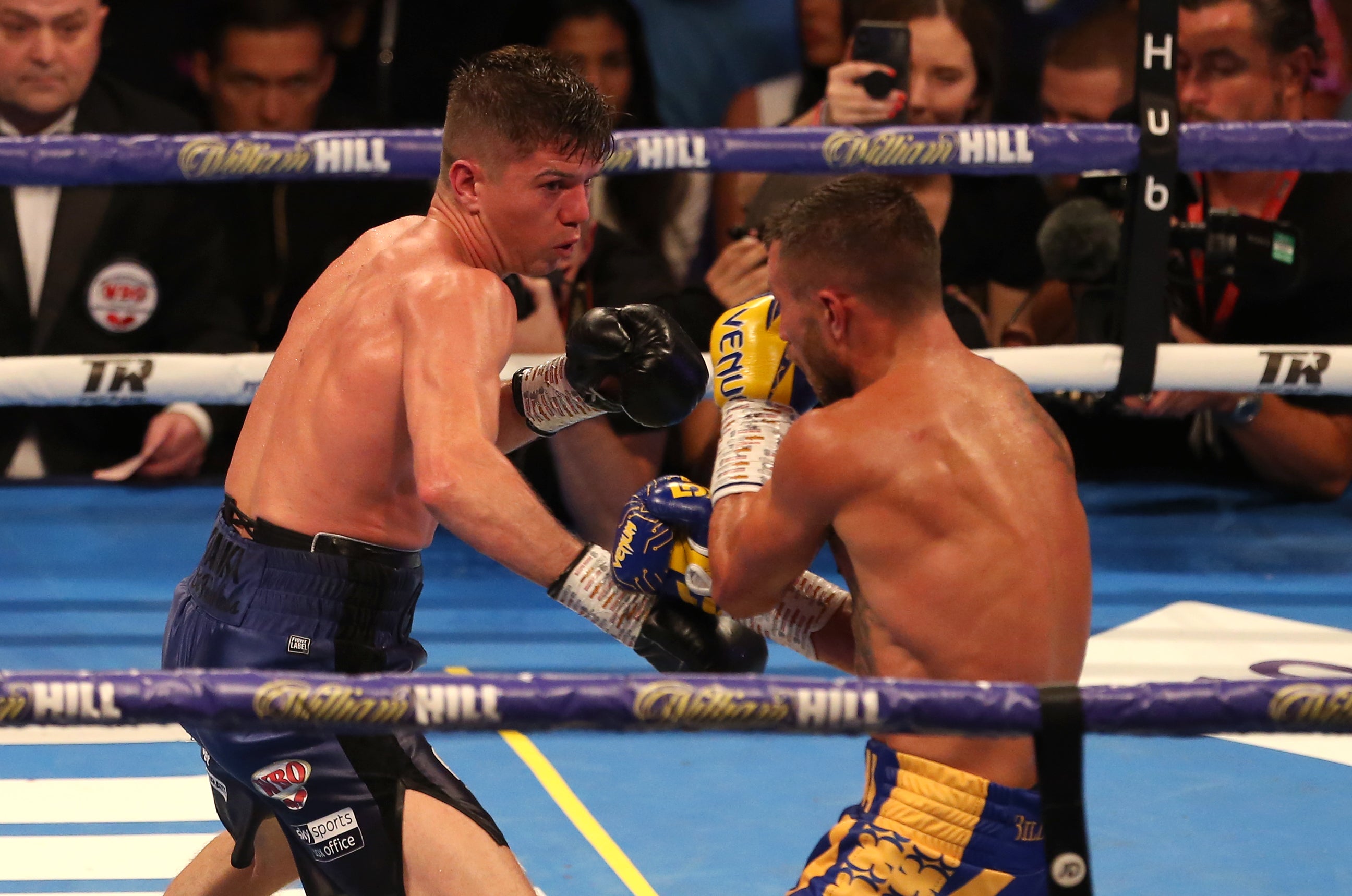 Campbell lost out to Vasiliy Lomachenko (right) for the world lightweight title (Steven Paston/PA)