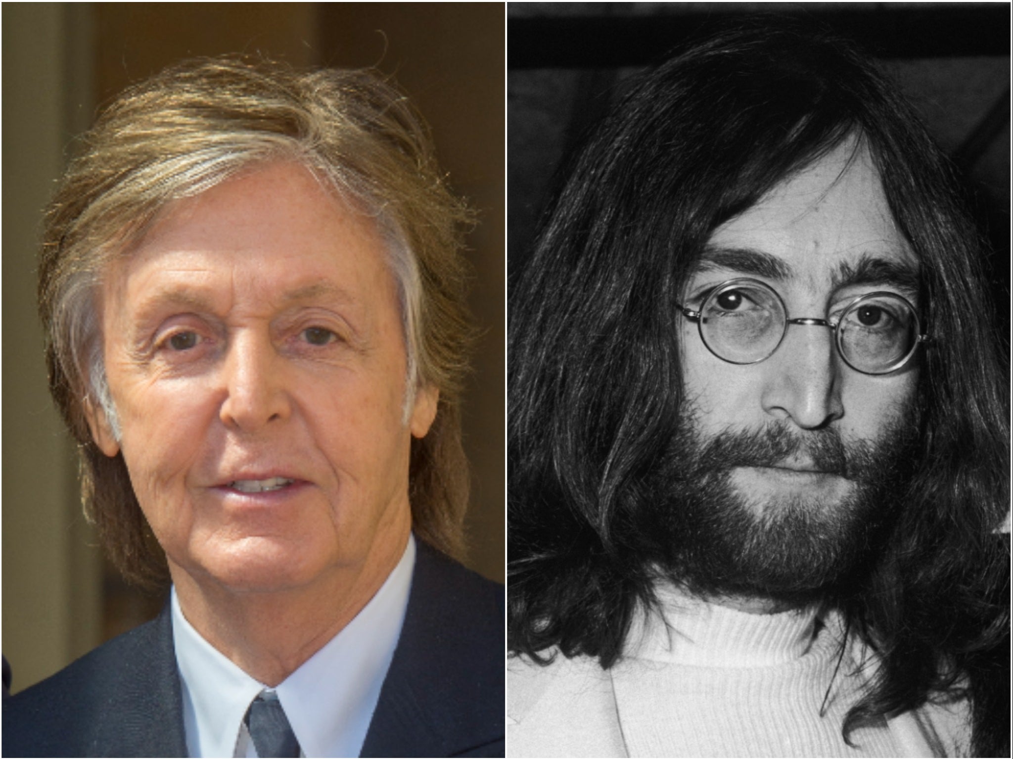 <p>Present-day Paul McCartney (left) and John Lennon, photographed in 1969</p>