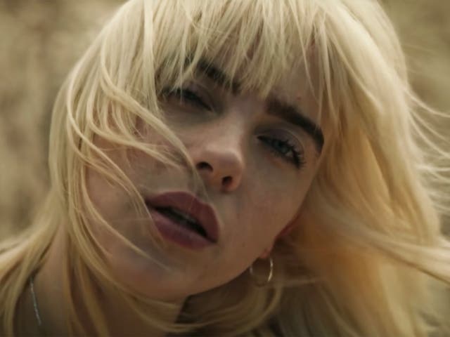 <p>Billie Eilish in the video for ‘Your Power’, from her album ‘Happier Than Ever'</p>