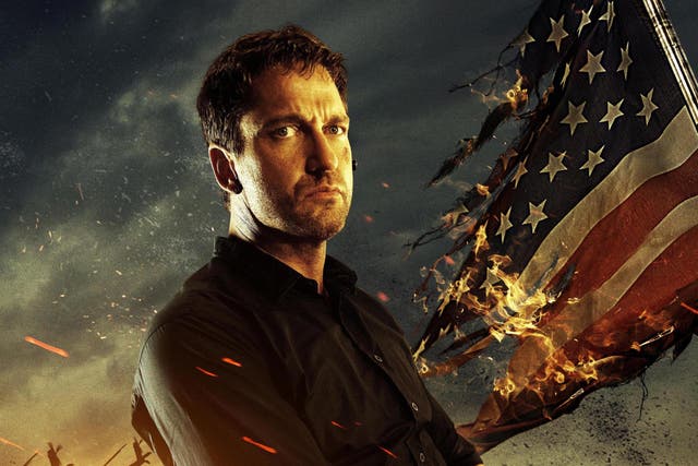 <p>Gerard Butler in a promotional image for ‘Olympus Has Fallen'</p>