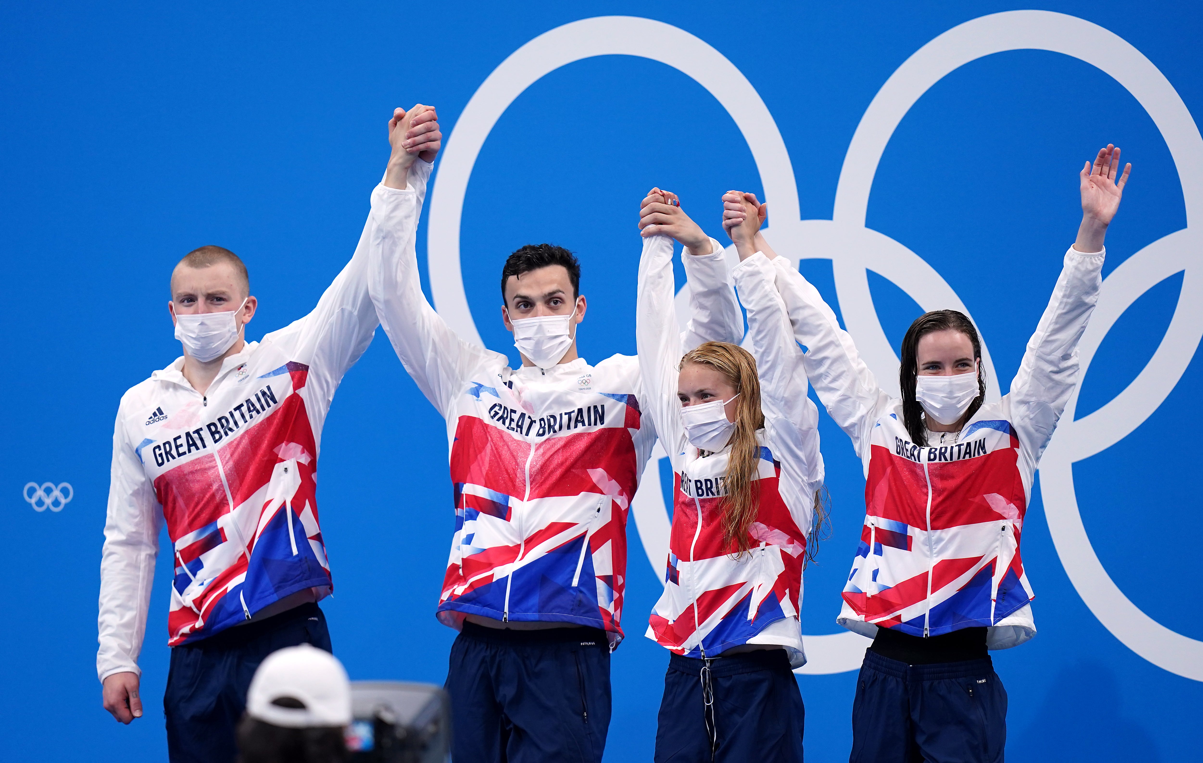 Adam Peaty, James Guy, Anna Hopkin and Kathleen Dawson delivered in the pool (Adam Davy/PA)