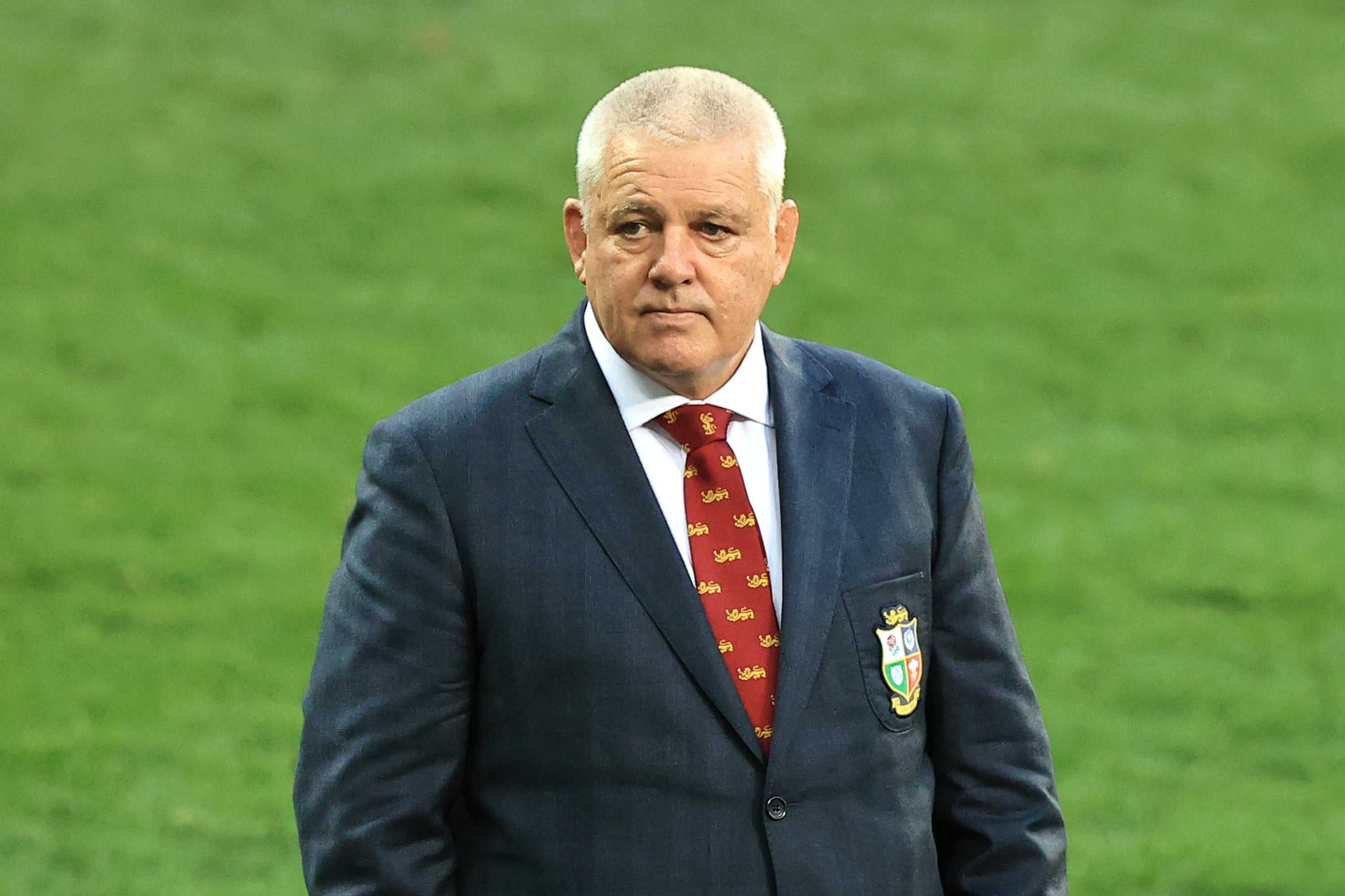 Warren Gatland, Head Coach of British & Irish Lions looks on during the warm up