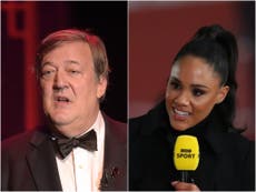 Stephen Fry angrily defends Alex Scott from Lord’s claims her accent ‘spoils’ Tokyo Olympics coverage