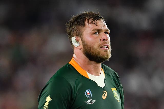 Duane Vermeulen, pictured, could make a surprise return for South Africa in the decisive Test against the British and Irish Lions (Ashley Western/PA)