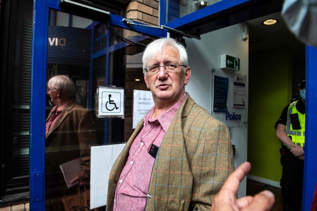 <p>Murray, 62, presented himself to St Leonard’s police station in Edinburgh on Sunday morning</p>