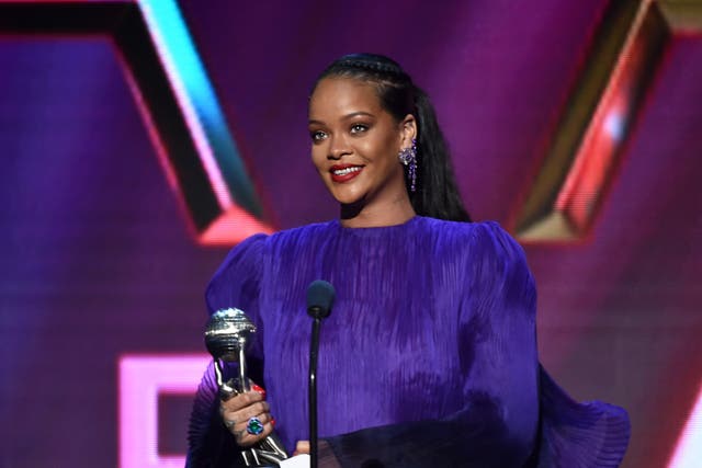 <p>Rihanna at the 51st NAACP Image Awards, February 2020</p>