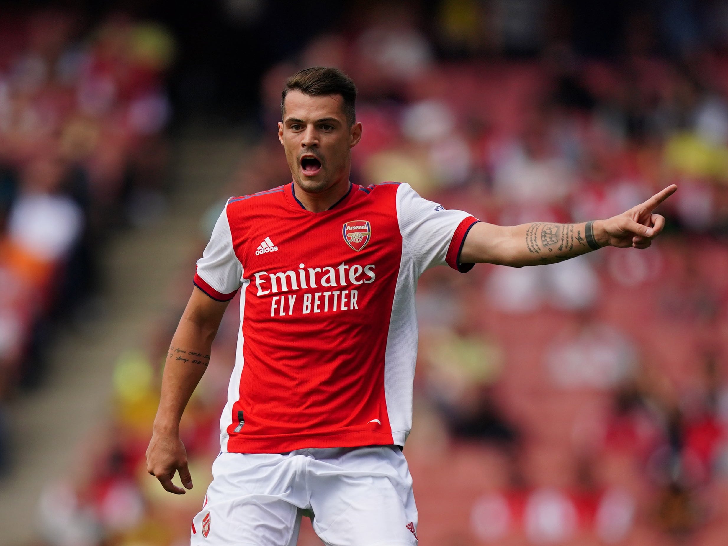Arsenal midfielder Granit Xhaka looks set to remain at the club (Aaron Chown/PA)
