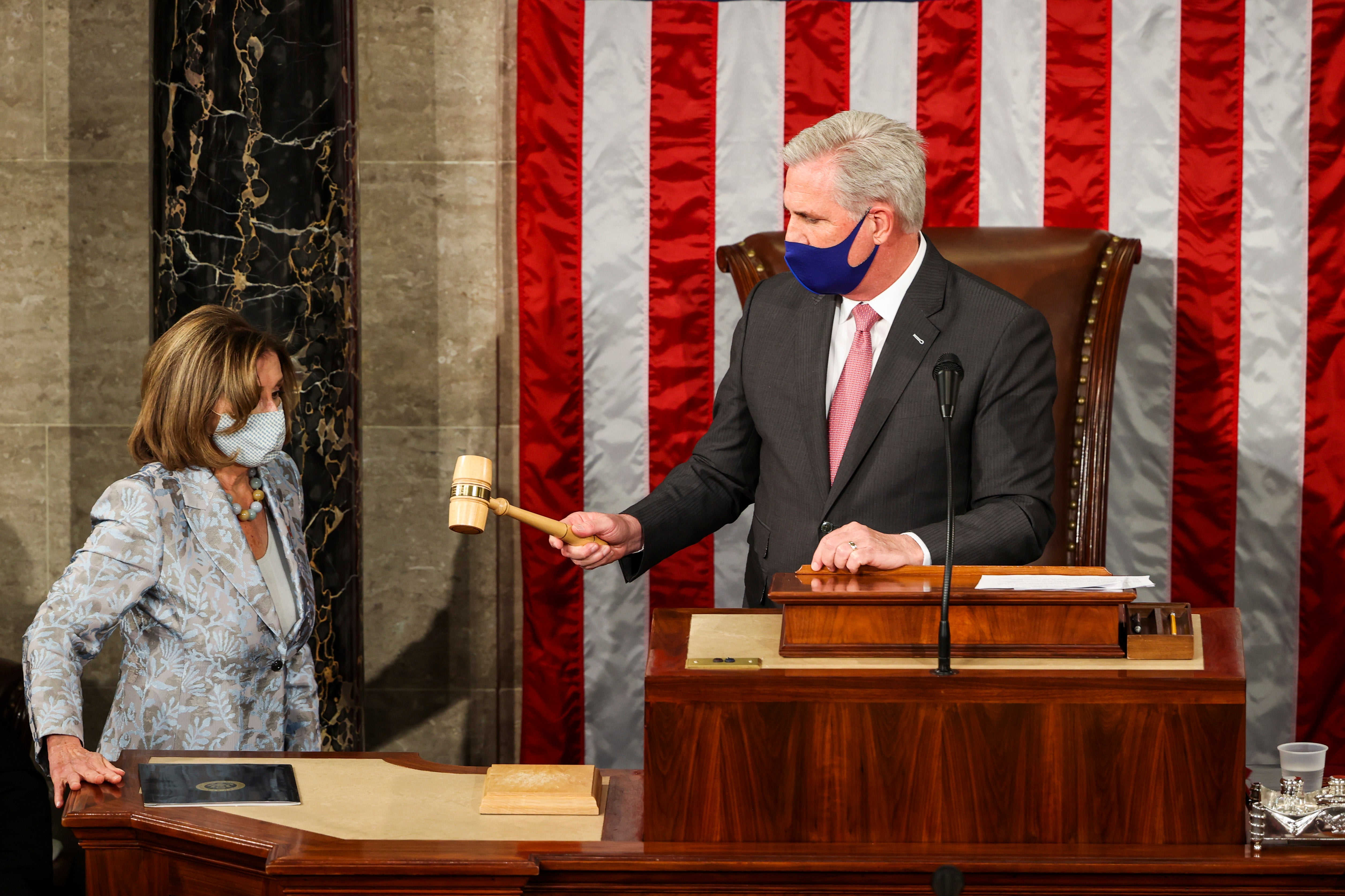 Kevin McCarthy is under fire after joking about hitting Nancy Pelosi with a gavel at a recent event in Tennessee.