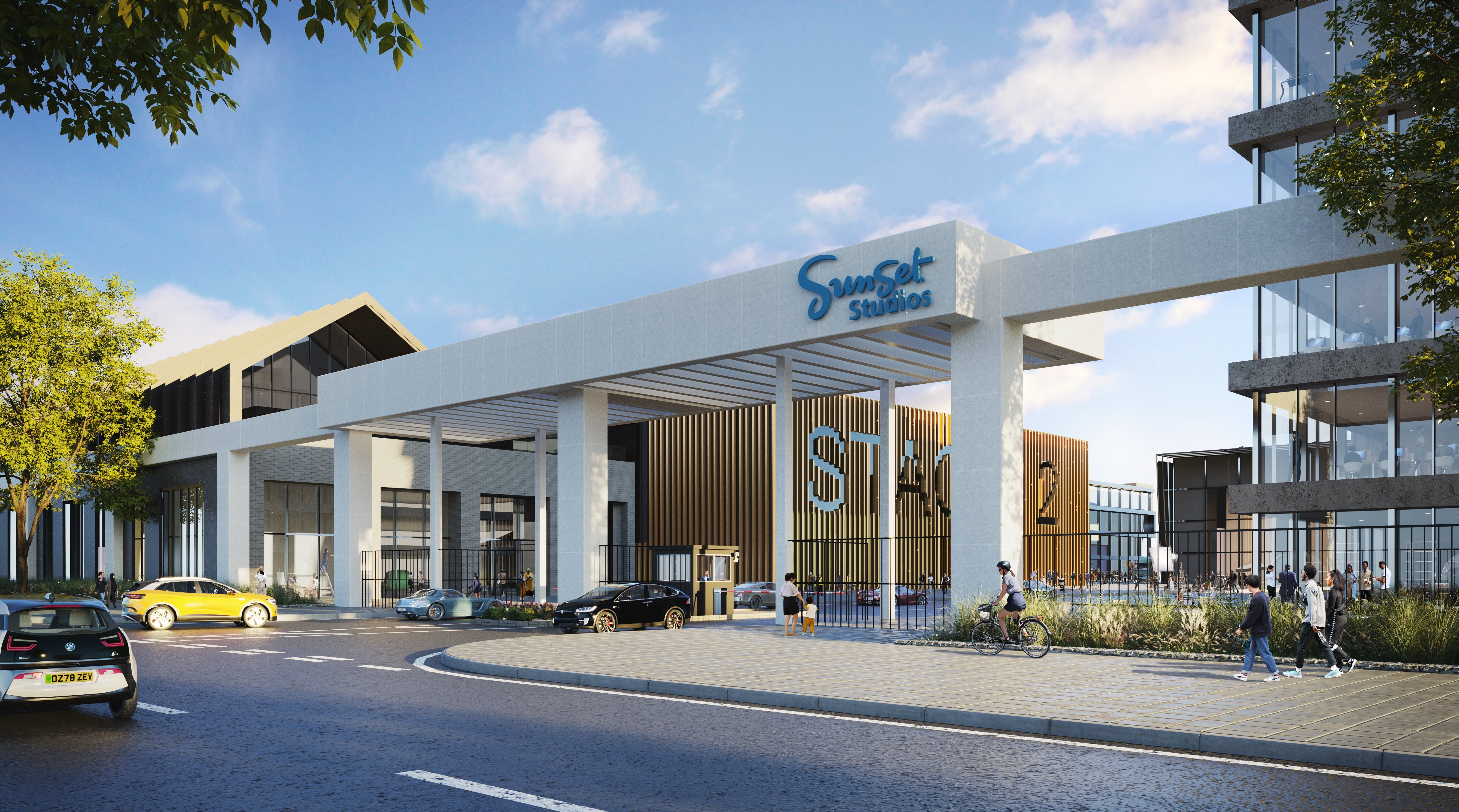 An artist’s impression of the proposed Sunset Studios site planned in Hertfordshire (Blackstone/PA)