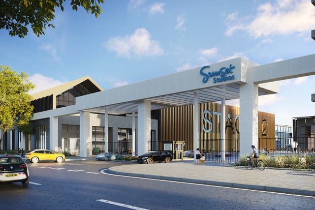 An artist’s impression of the proposed Sunset Studios site planned in Hertfordshire (Blackstone/PA)