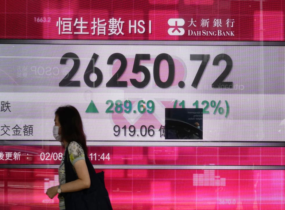Asian Stocks Rise Even As China S Manufacturing Slows Hong Kong Nasdaq Composite Hang Seng Ing Beijing The Independent