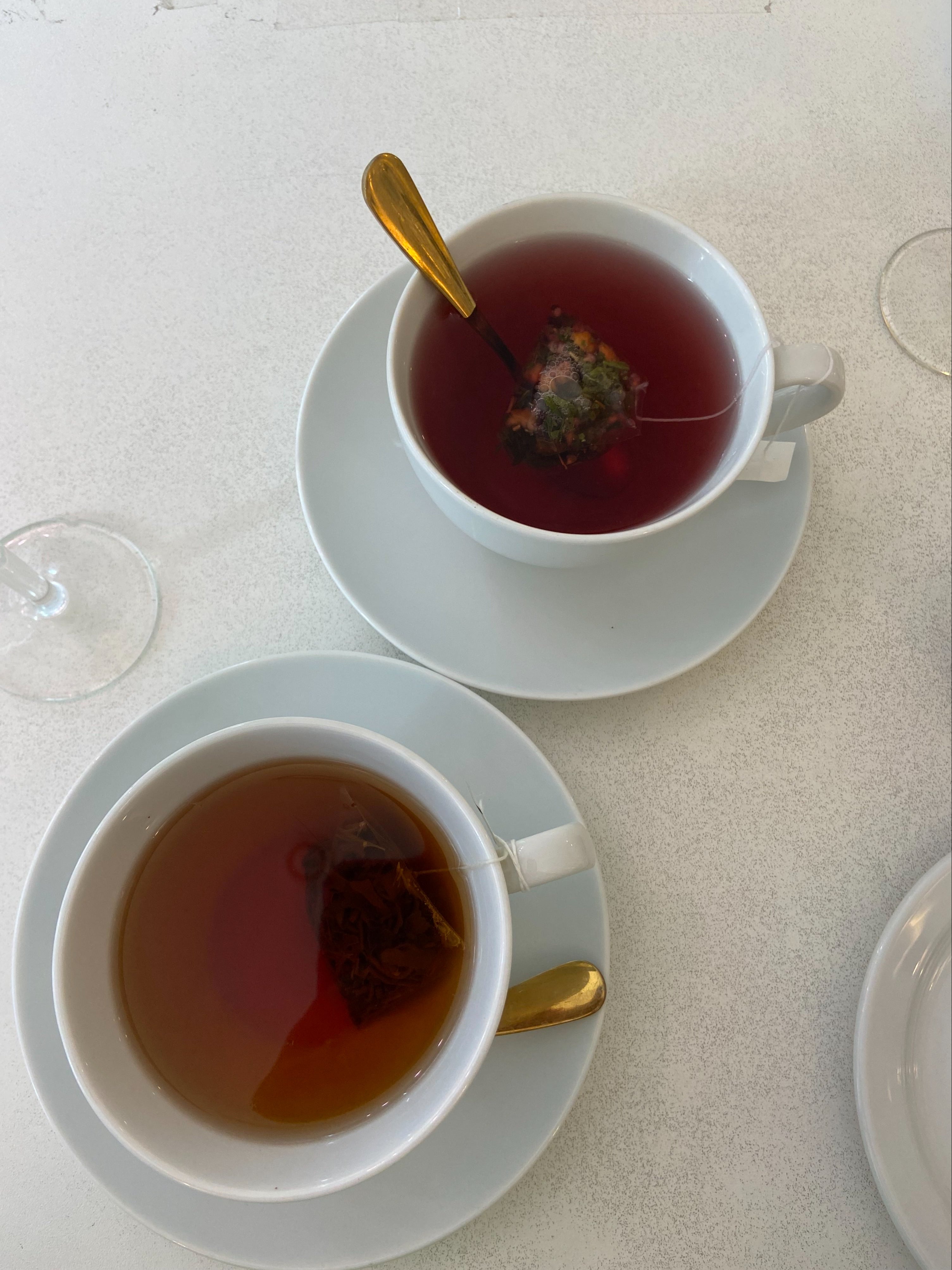 Earl Grey and chamomile at afternoon tea