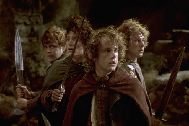 <p>Four hobbits in ‘Lord of the Rings'</p>
