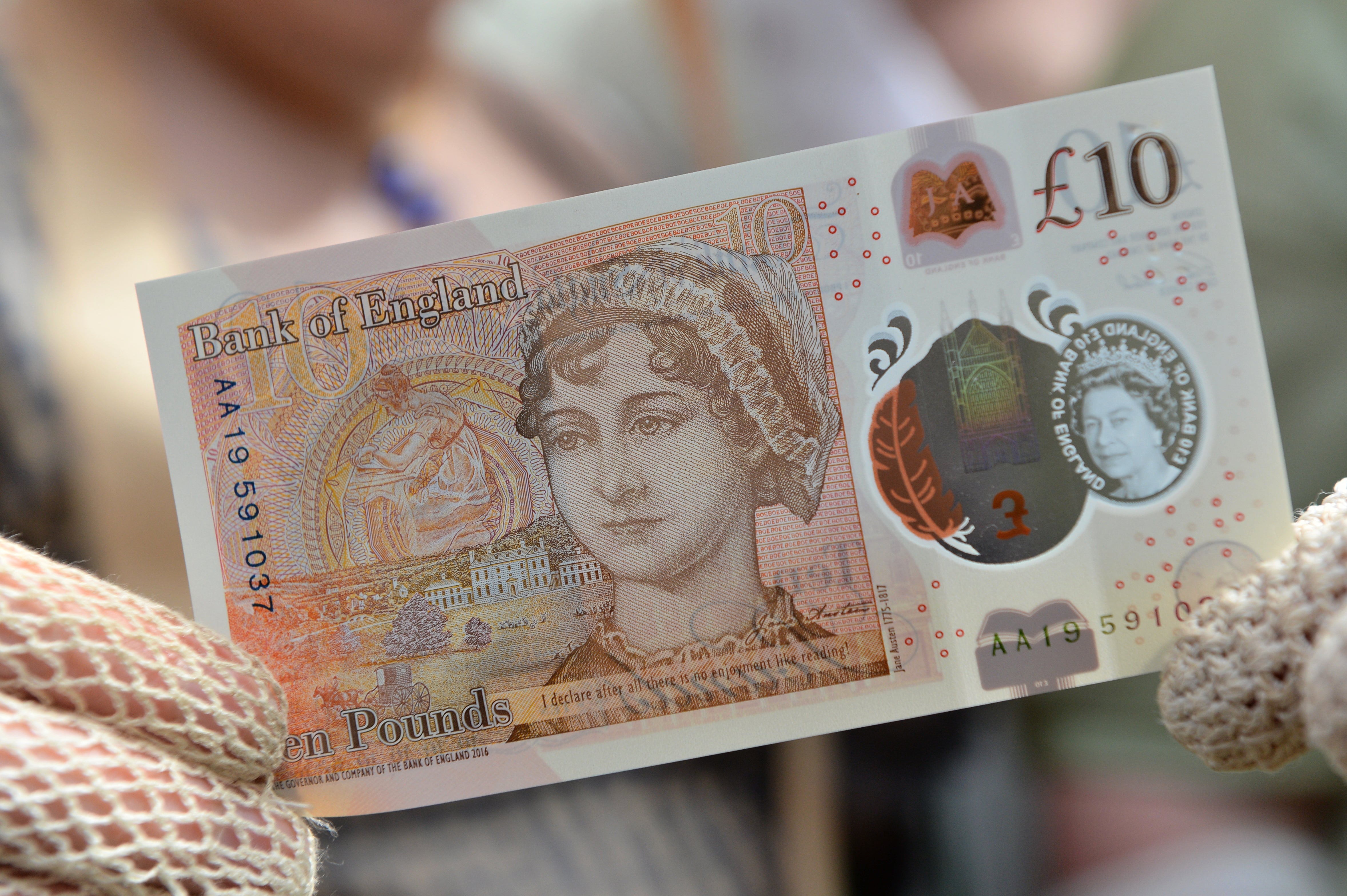 The Bank of England’s new £10 note, featuring Austen