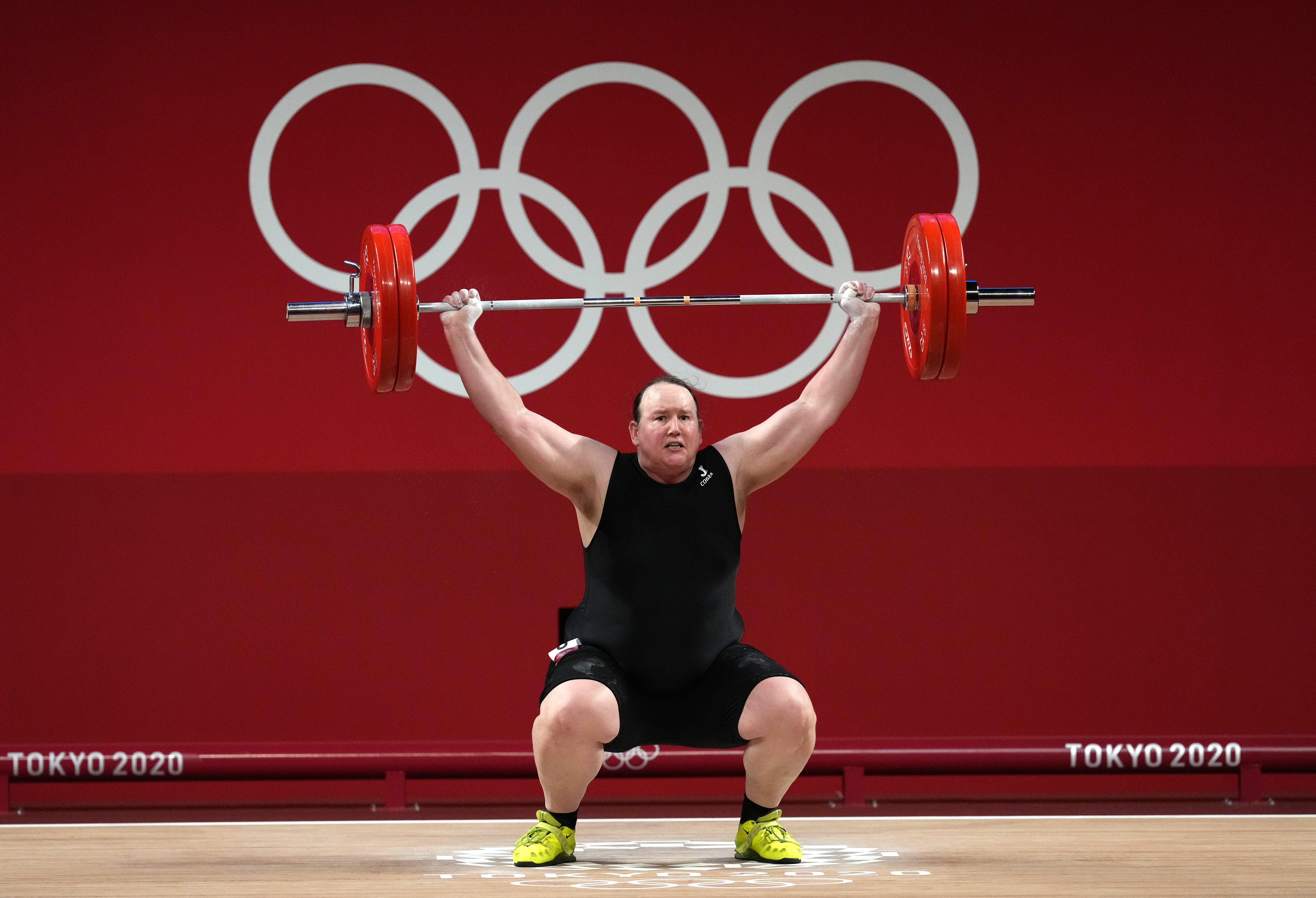 Laurel Hubbard, the first openly transgender athlete to compete in the Olympic Games, was eliminated in the weightlifting (Martin Rickett/PA)