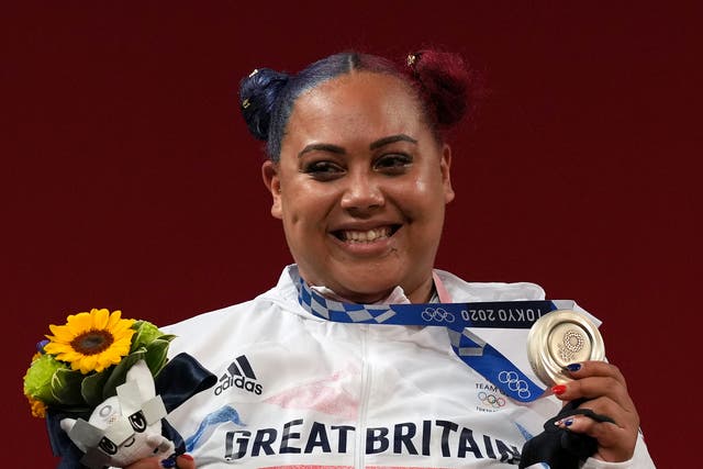 Emily Campbell claimed a weightlifting silver medal in Tokyo (Martin Rickett/PA)