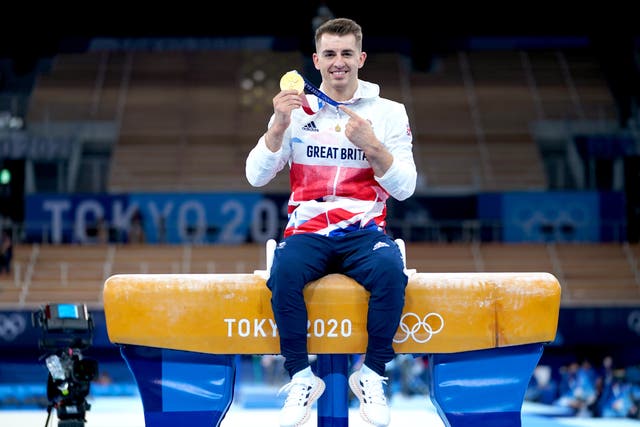 Max Whitlock was still celebrating on Monday (Mike Egerton/PA)