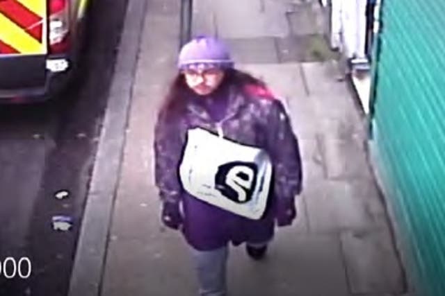 <p>A CCTV image shows Sudesh Amman on his way to commit the Streatham terror attack on 2 February 2020</p>