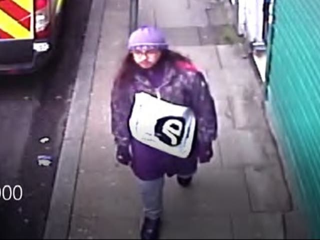 <p>A CCTV still showing Sudesh Amman on his way to commit the Streatham terror attack on 2 February 2020</p>