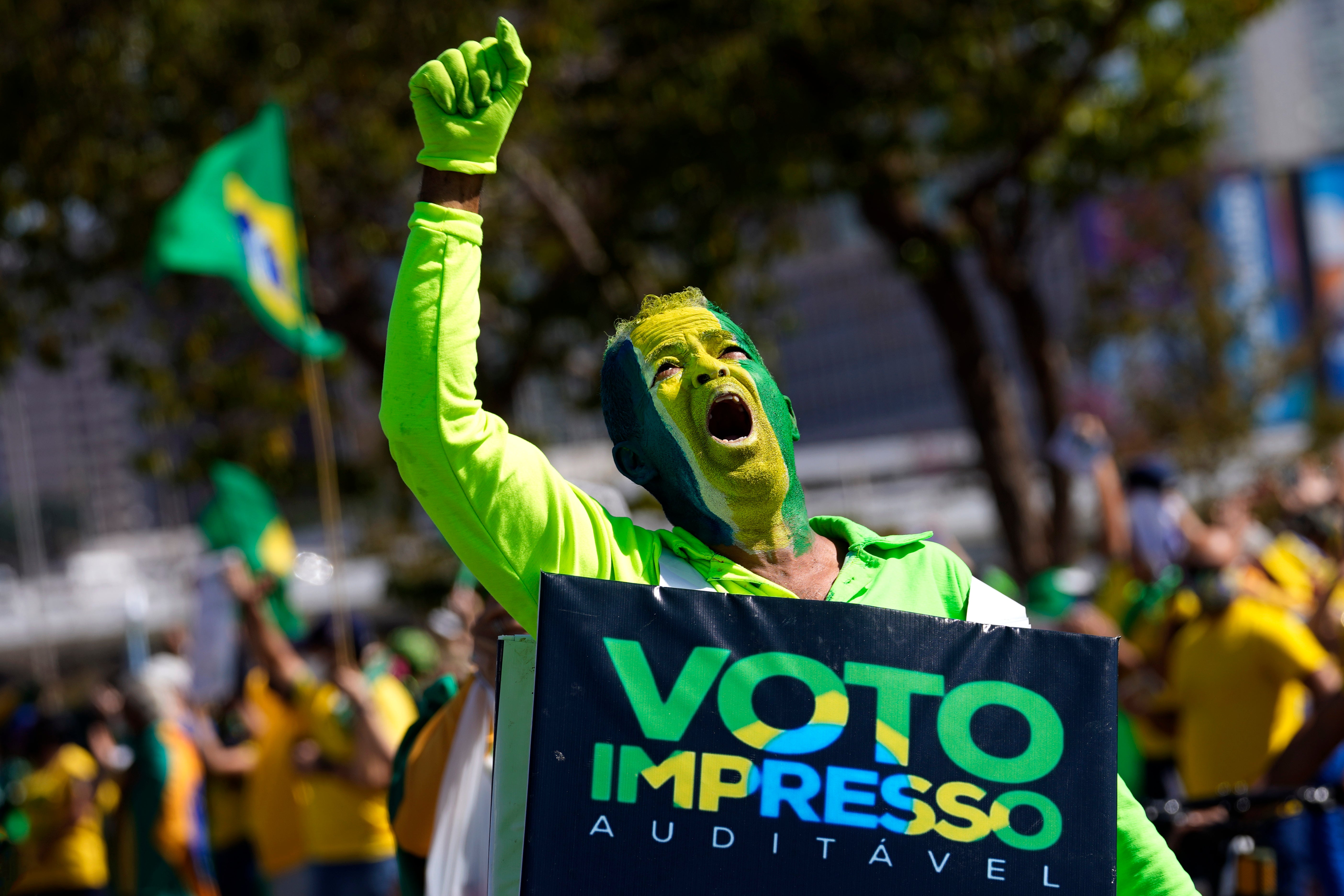 APTOPIX Brazil Pro-Bolsonaro Rally