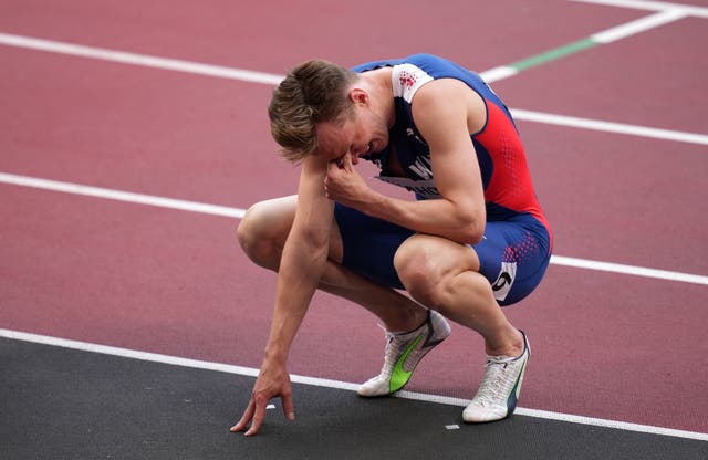 Norway’s Karsten Warholm pictured after winning the men’s 400m hurdles final in a world record time (Joe Giddens/PA Images).