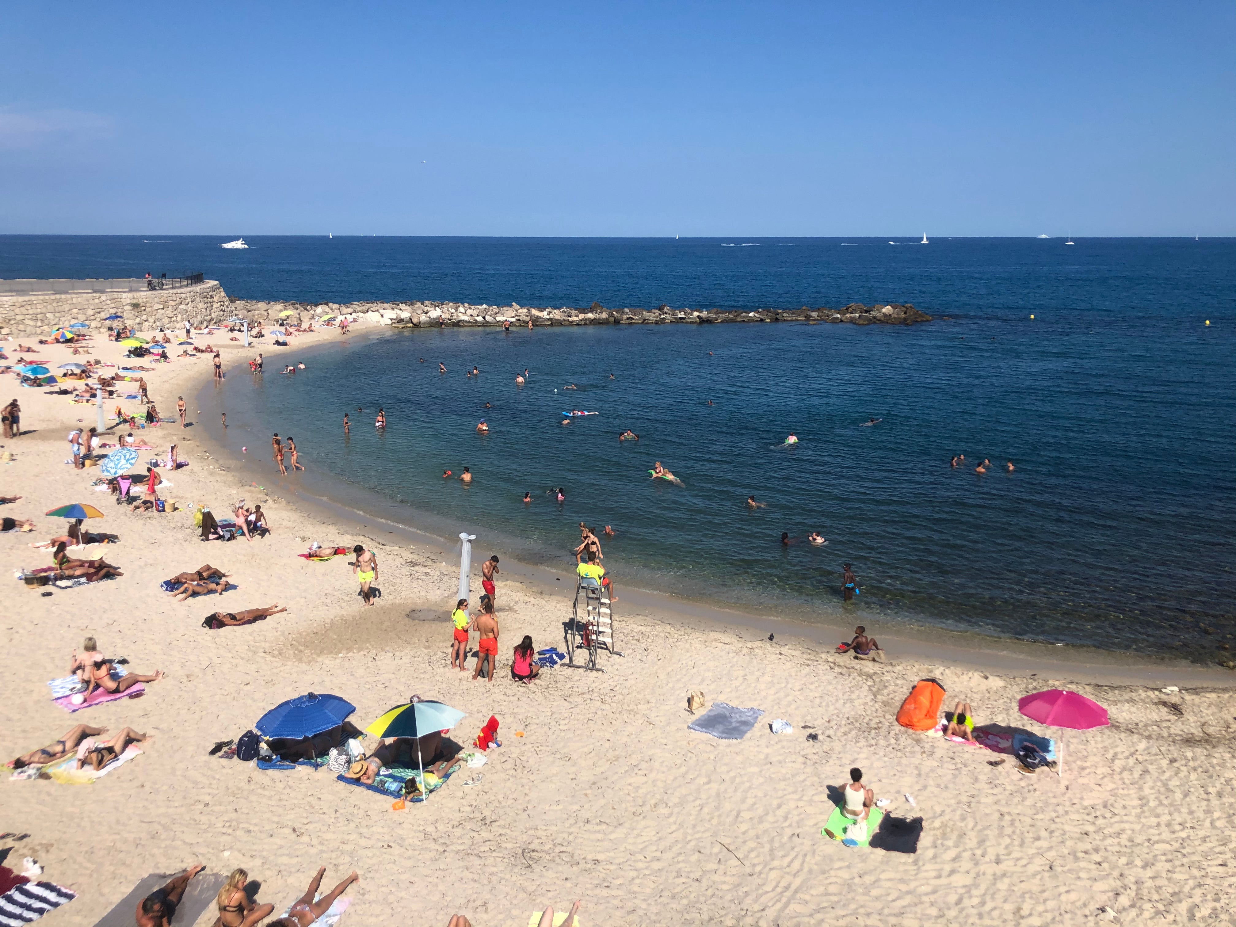 Danger zone: a beach in the south of France, on the ‘amber plus’ list