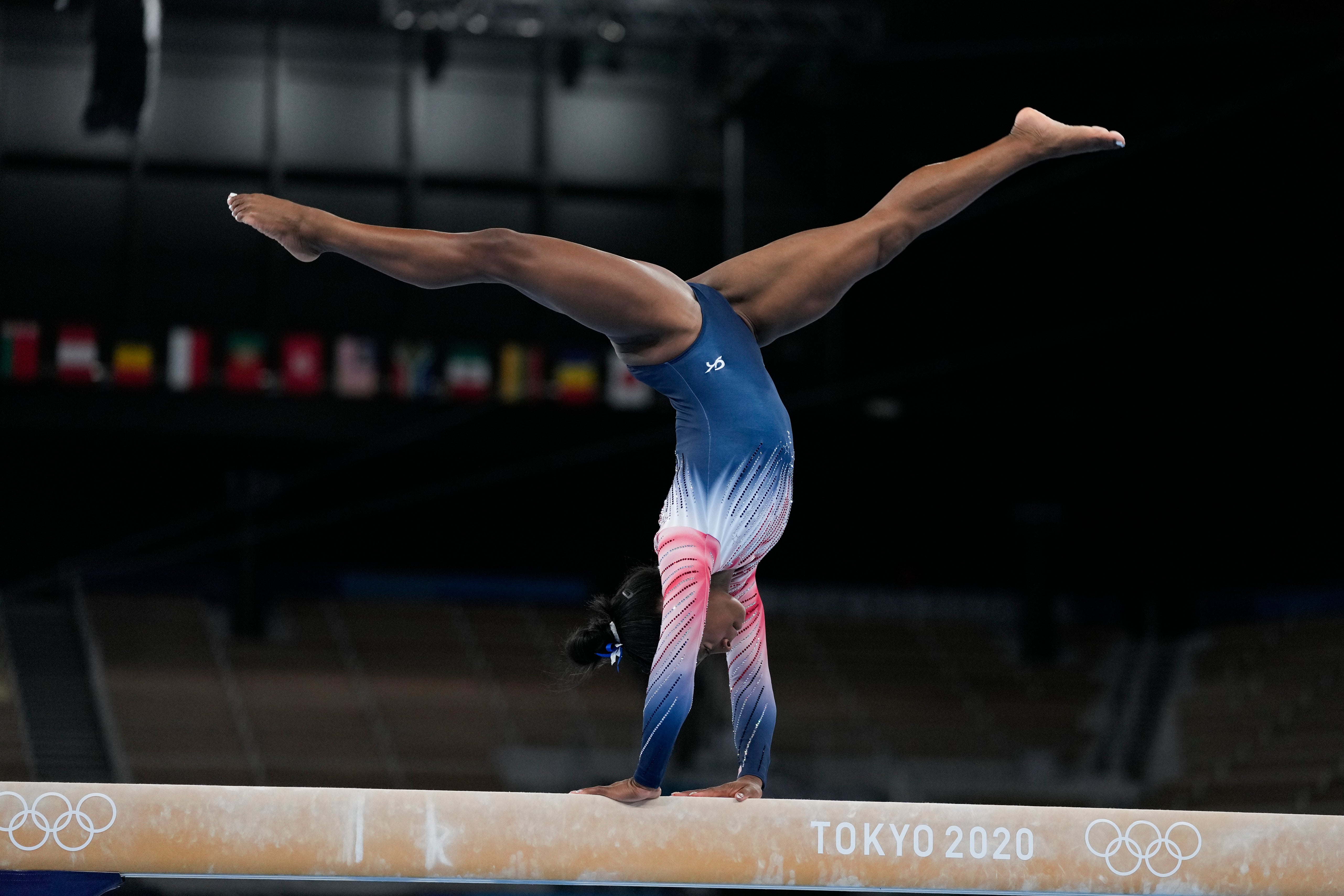 Simone Biles produced a stunning routine to take bronze