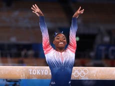 Simone Biles LIVE: USA star in medal contention in balance beam final at Tokyo 2020