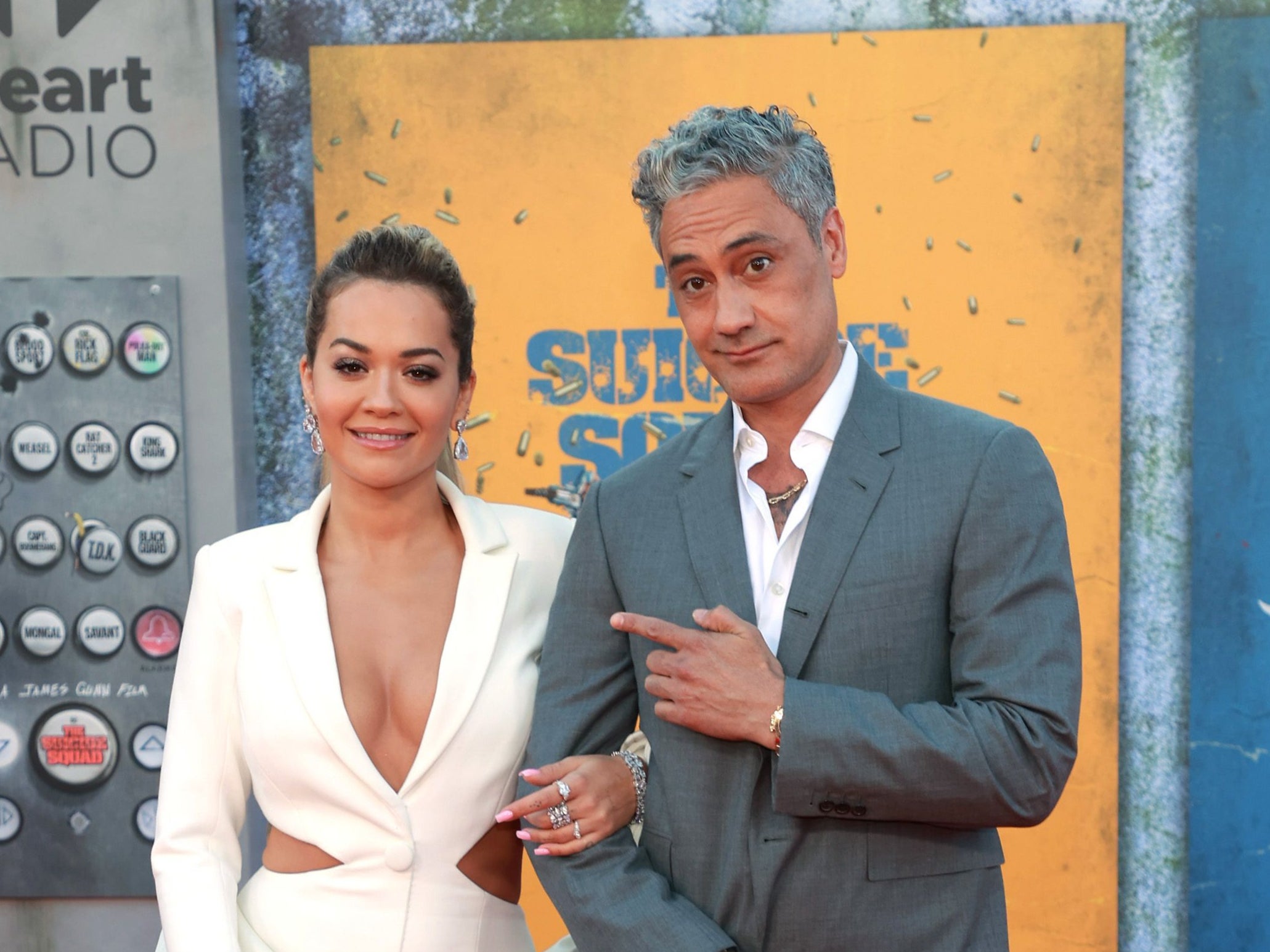 <p>Taika by the hand: Rita Ora and Taika Waititi at the premiere of ‘The Suicide Squad’ in LA, 2 August</p>