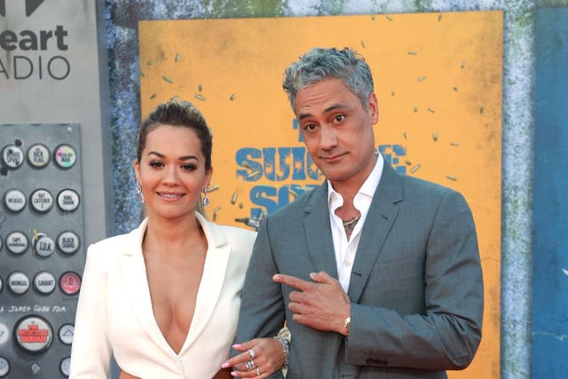 <p>Taika by the hand: Rita Ora and Taika Waititi at the premiere of ‘The Suicide Squad’ in LA, 2 August</p>