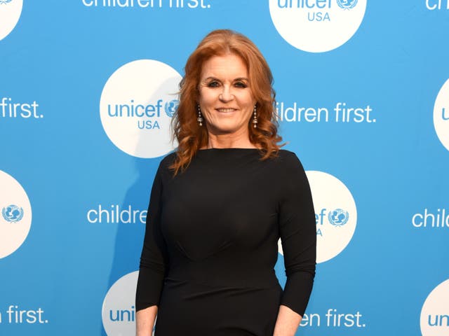 <p>Sarah Ferguson at the UNICEF Gala in 2019</p>