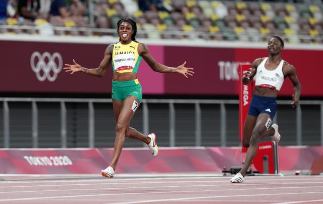 Elaine Thompson-Herah won the 200m on Tuesday. (Martin Rickett/PA)