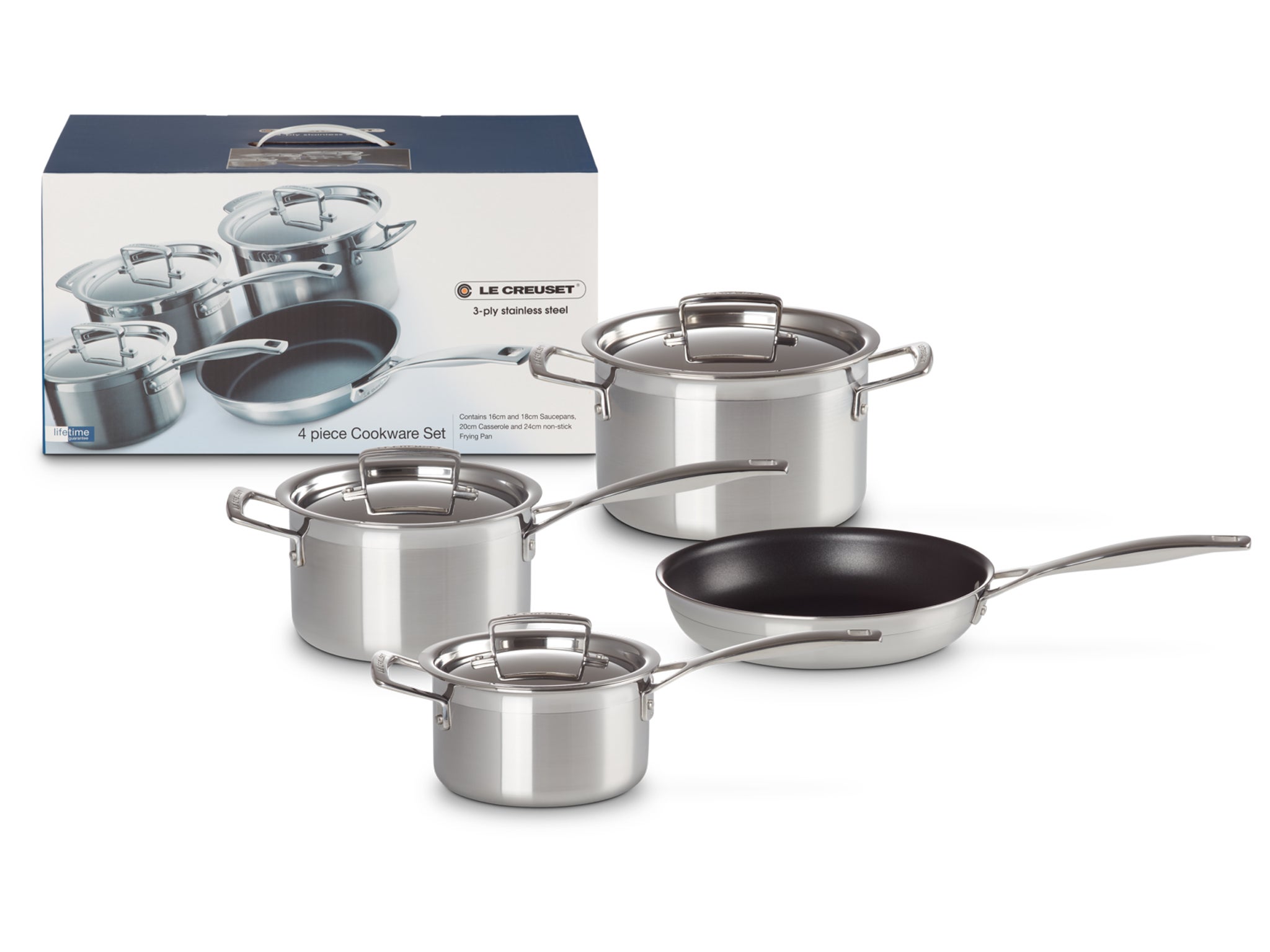 stainless steel pan set for induction hob