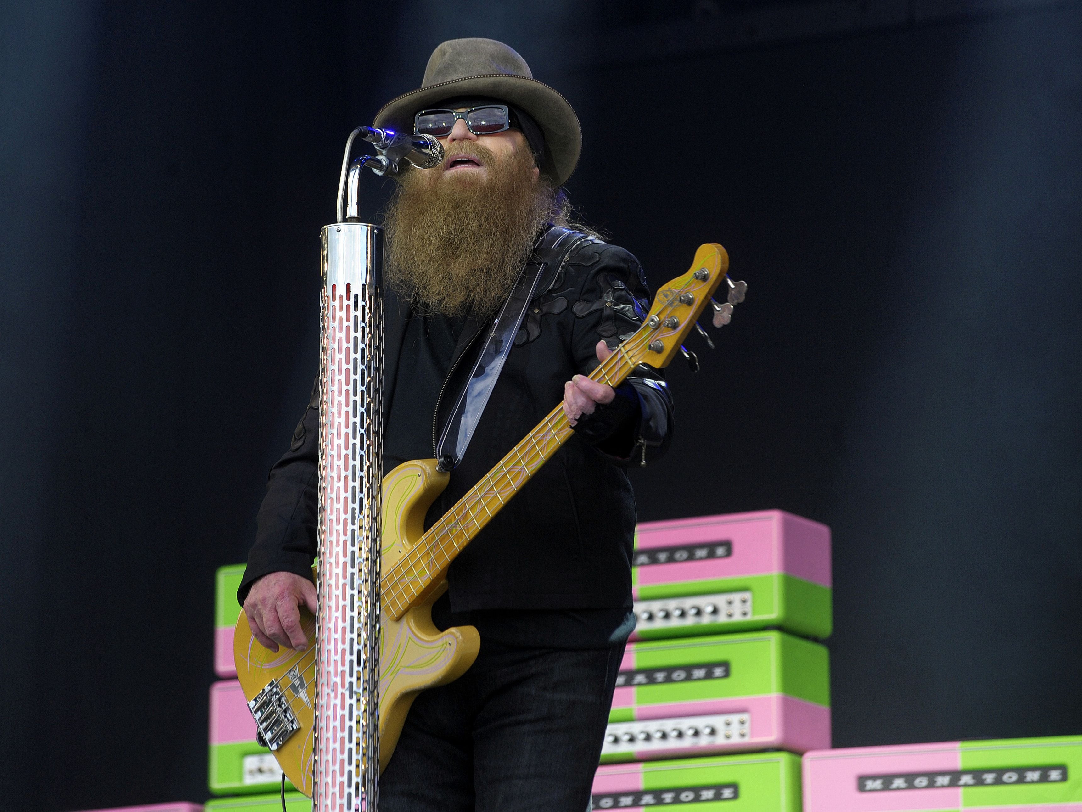 Dusty Hill performs at the Glastonbury Festival on 24 June 2016
