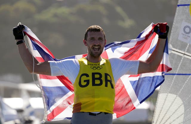 Giles Scott won the gold medal in the men’s Finn class at the Tokyo Olympics (PA)