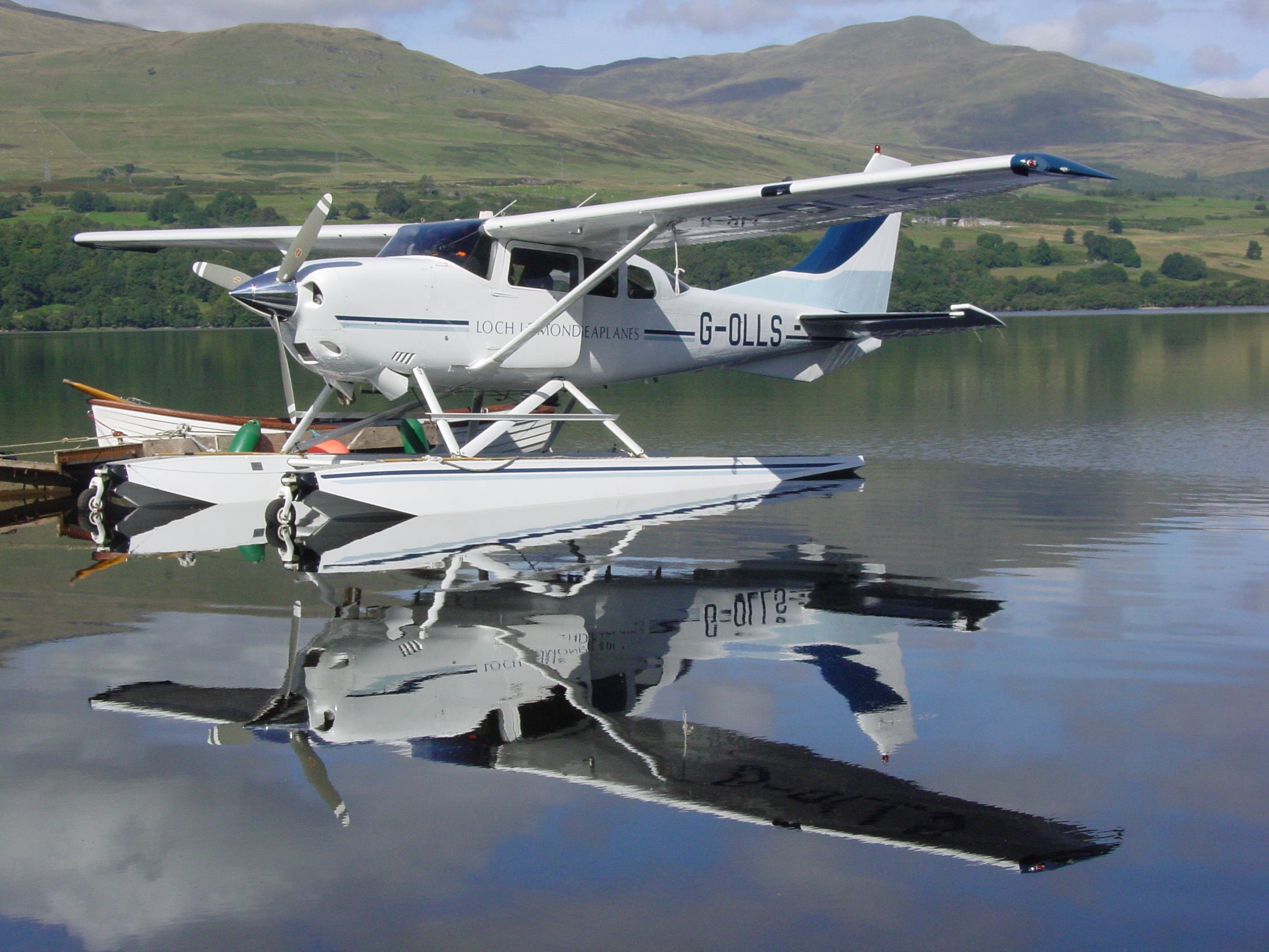 Scenic beauty: a seaplane on Loch Tay in Scotland